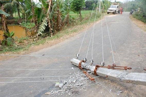 Power disruption hits more than 100 families of Patiram Para Power disruption hits more than 100 families of Patiram Para